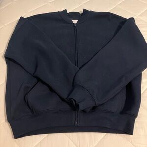 Aritzia Cozy Sweatfleece bomber jacket